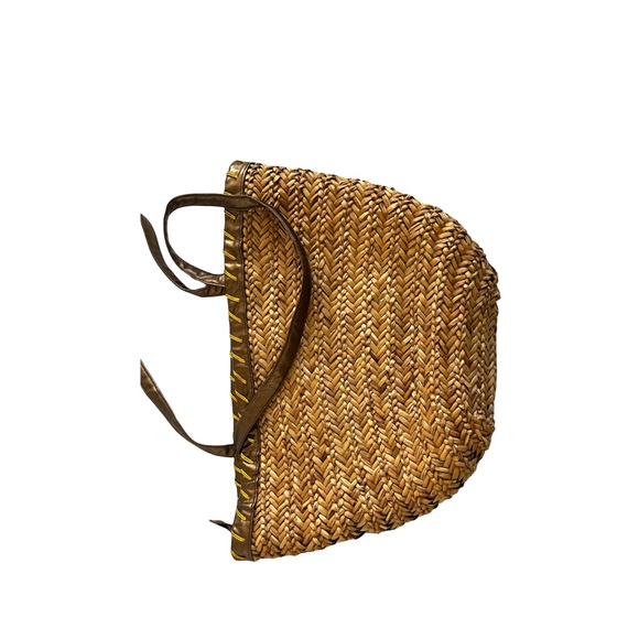 Brown straw tote - Picture 3 of 6